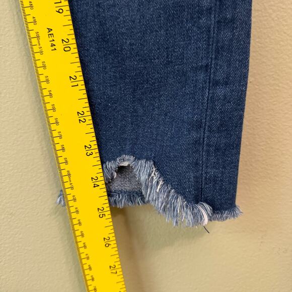 Rag & Bone Jeans Women 26 Blue Medium Wash High Rise Ankle Skinny Raw Hem - Picture 13 of 15